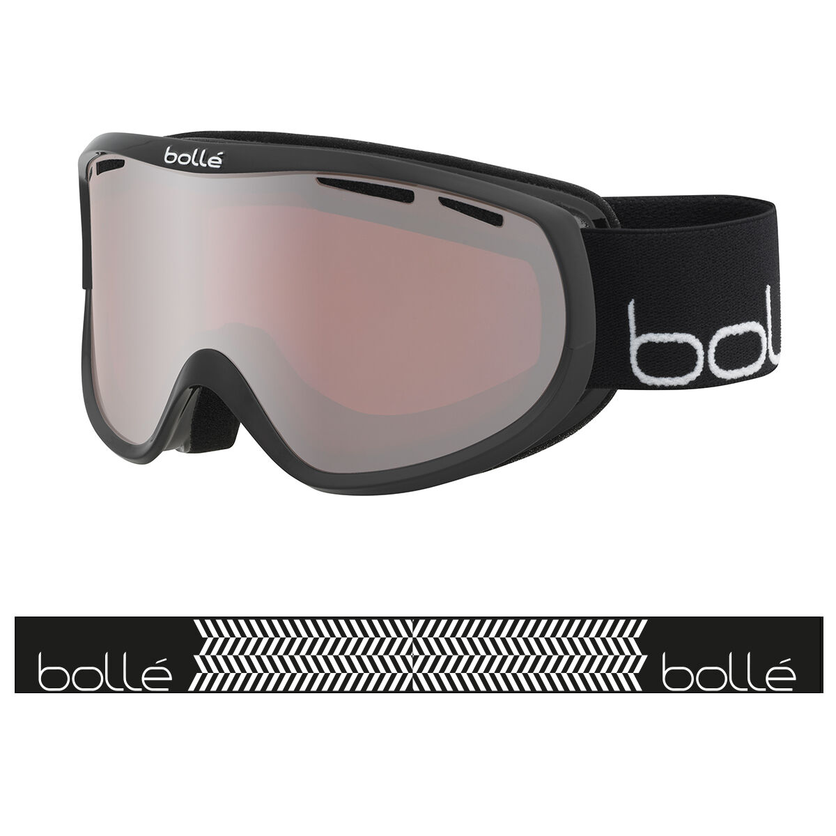 Bolle Mojo Snow Goggles White Vermillon Lens Free Shipping 