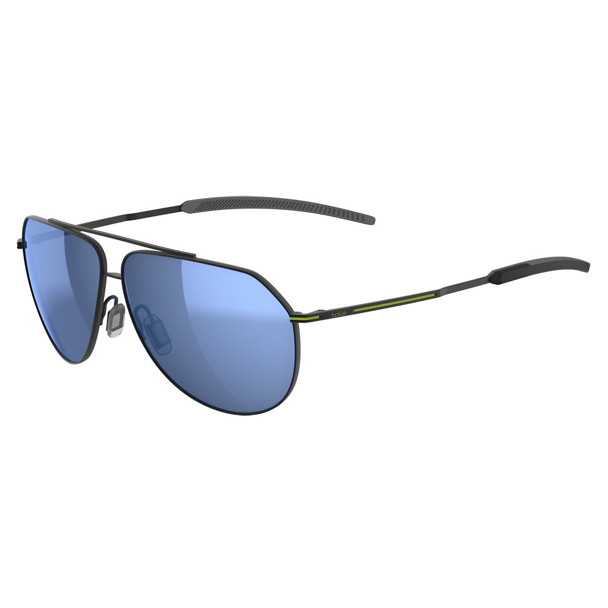 STONE wrap Sunglasses MATTE BLACK with Gunmetal Dark Grey CAT.3 Lens ST155 