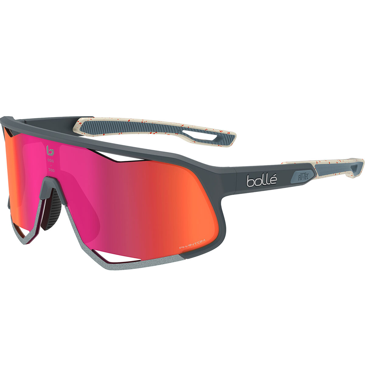 bolle Hot Pink and Translucent Frame Sunglasses with Mirror Lenses VICTUS PRO Sport Sunglasses | Bollé main image 3