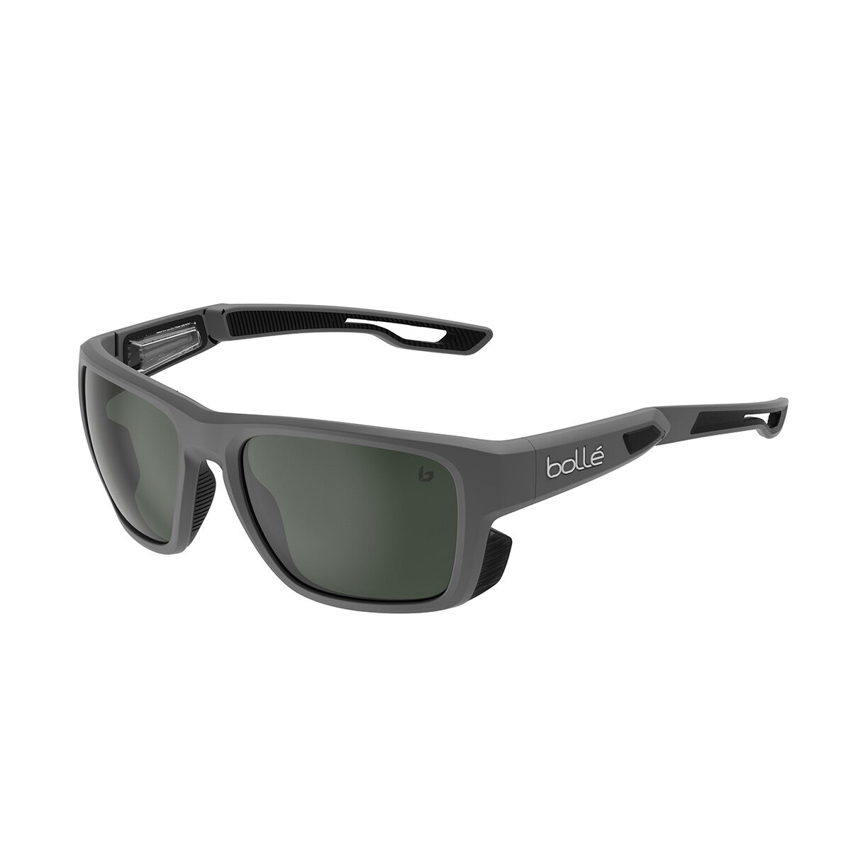 Bolle Baron 12619 Sunglasses Men's Matte Black/Red Polarized Lenses Wrap |  EyeSpecs.com