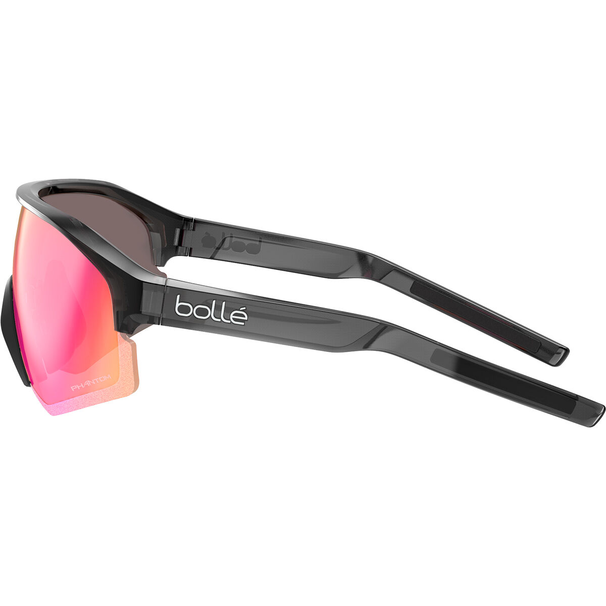 bolle Hot Pink and Translucent Frame Sunglasses with Mirror Lenses VICTUS PRO Sport Sunglasses | Bollé main image 4