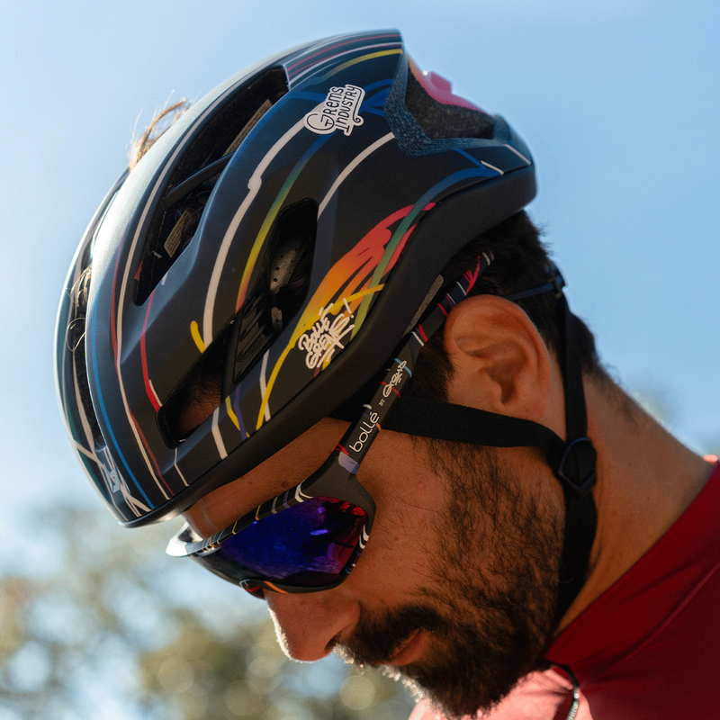cycling helmet sunglasses