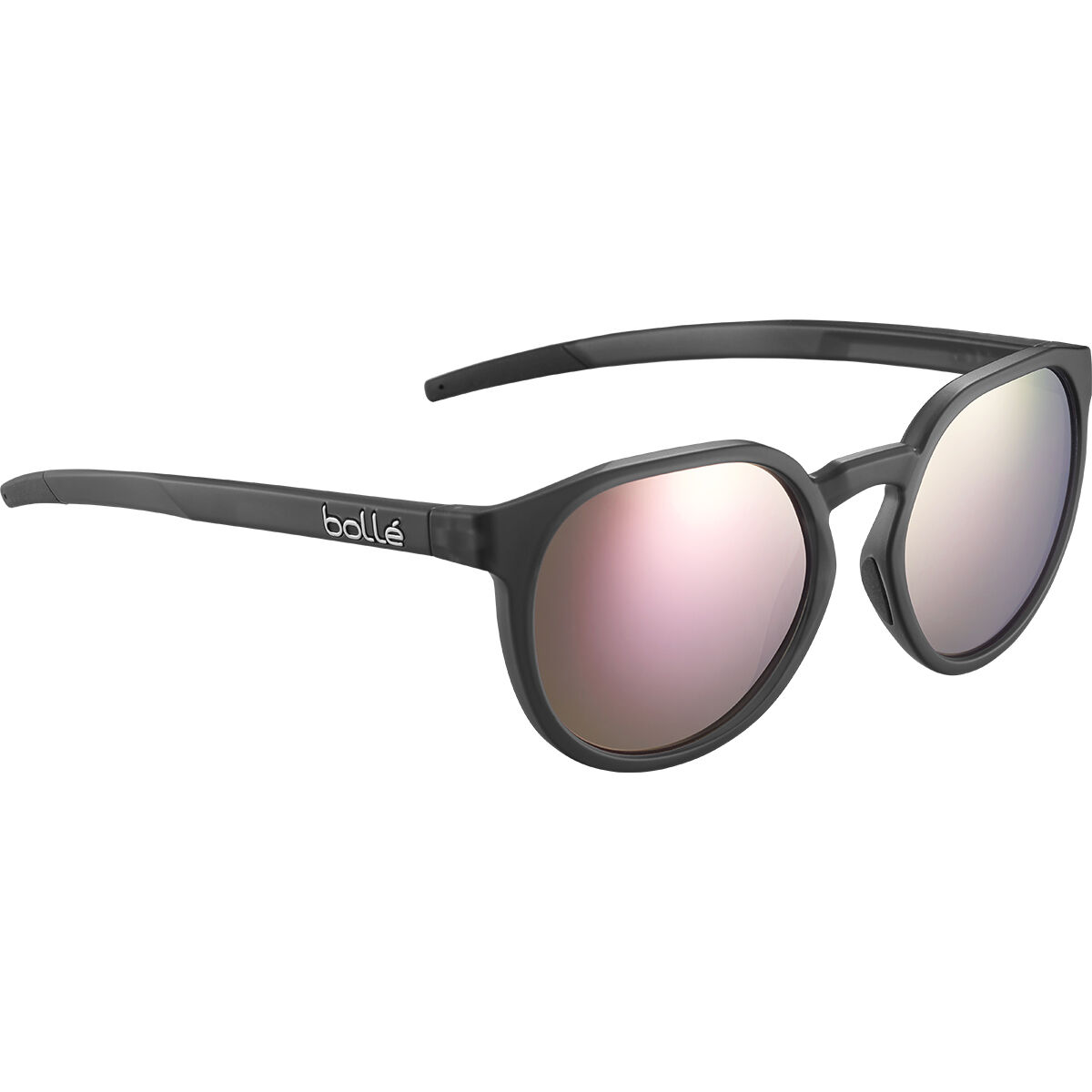 Bolle’ Sunglasses — Silver Frame with Pink Accents Bolle Merit Round Sunglasses | Fashion Eyewear US main image 2
