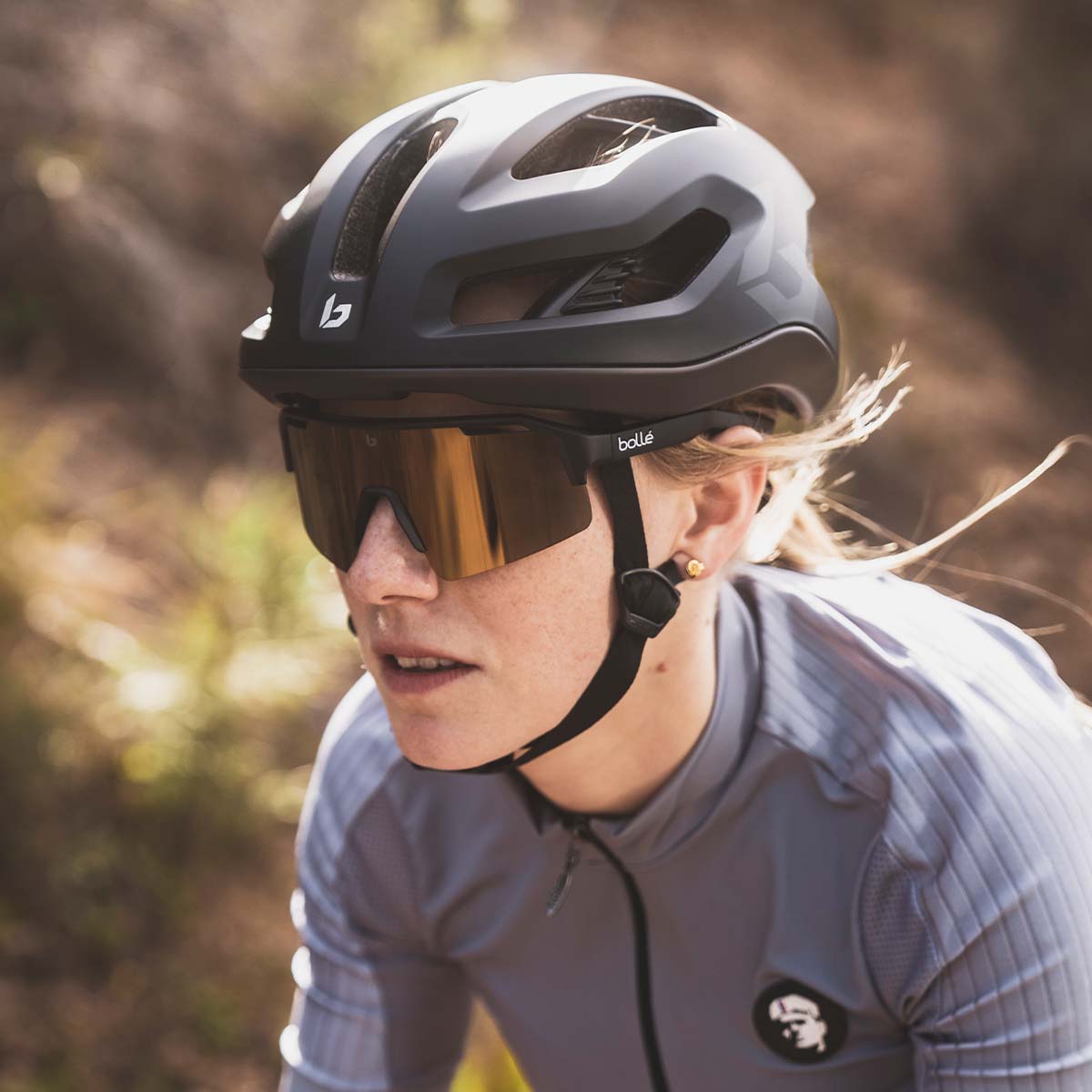 Casque Vélo Bolle REACT MIPS - Bleu Mat - Taille M (55-59cm) - Bord Amovible