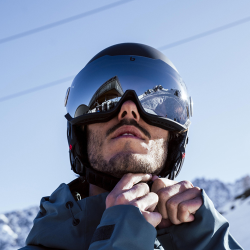 bolle backline visor ski and snowboard helmet | | Adjustable Ventilation | Removable Ear Pads | ABS Shell This lightweight helmet has adjustable venting and double density EPS molding for high Bollé Backline Visor Premium Shiny